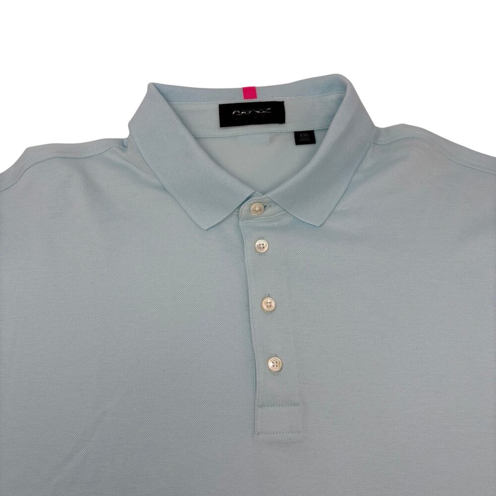 G/Fore‎ Mens 2XL Light Blue Cotton Blend Polo Shirt NWT